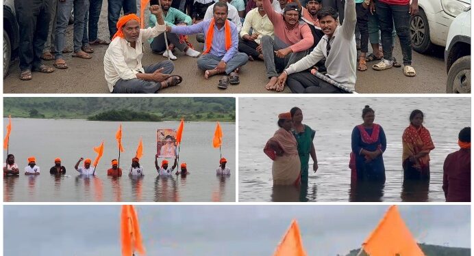 जलसमाधी व रास्ता रोको आंदोलन – जरांगे यांच्या समर्थनार्थ तरुण रस्त्यावर उतरले