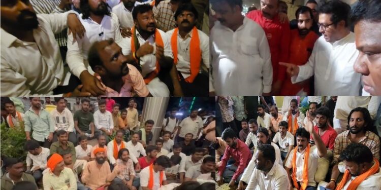 राज ठाकरे व मराठा आंदोलकांची आमने सामने चर्चा – आक्रमक आंदोलन व ठिय्या 