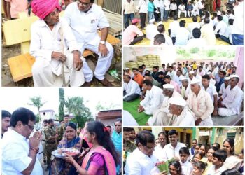 गाव संवाद दौरा – पालकमंत्री तथा आरोग्यमंत्री प्रा डॉ तानाजीराव सावंत यांचा नागरिकांशी संवाद