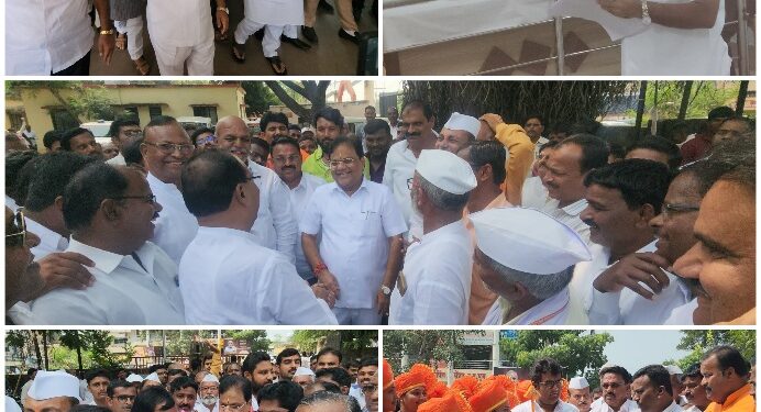 पालकमंत्री डॉ तानाजीराव सावंत यांनी दाखल केला उमेदवारी अर्ज, महायुतीच्या नेत्यांसह पदाधिकारी हजर – आशीर्वाद तुळजाभवानीचा, संकल्प महाविजयाचा