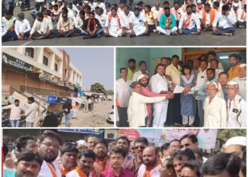 पडसाद – सावंत बंधुना धमकी प्रकरणी भुम व परंडा येथे आंदोलन, कडकडीत बंद – आरोपींना अटक करा 